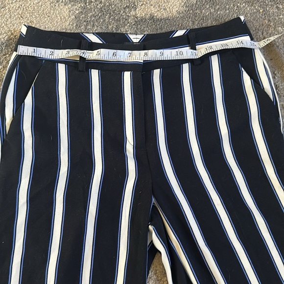 LOFT Black and White Striped Wide-Leg Capris - Picture 9 of 10